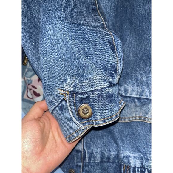 Vintage 1980s Current Seen Denim Jacket Aztec Lined Men’s L - Picture 8 of 16